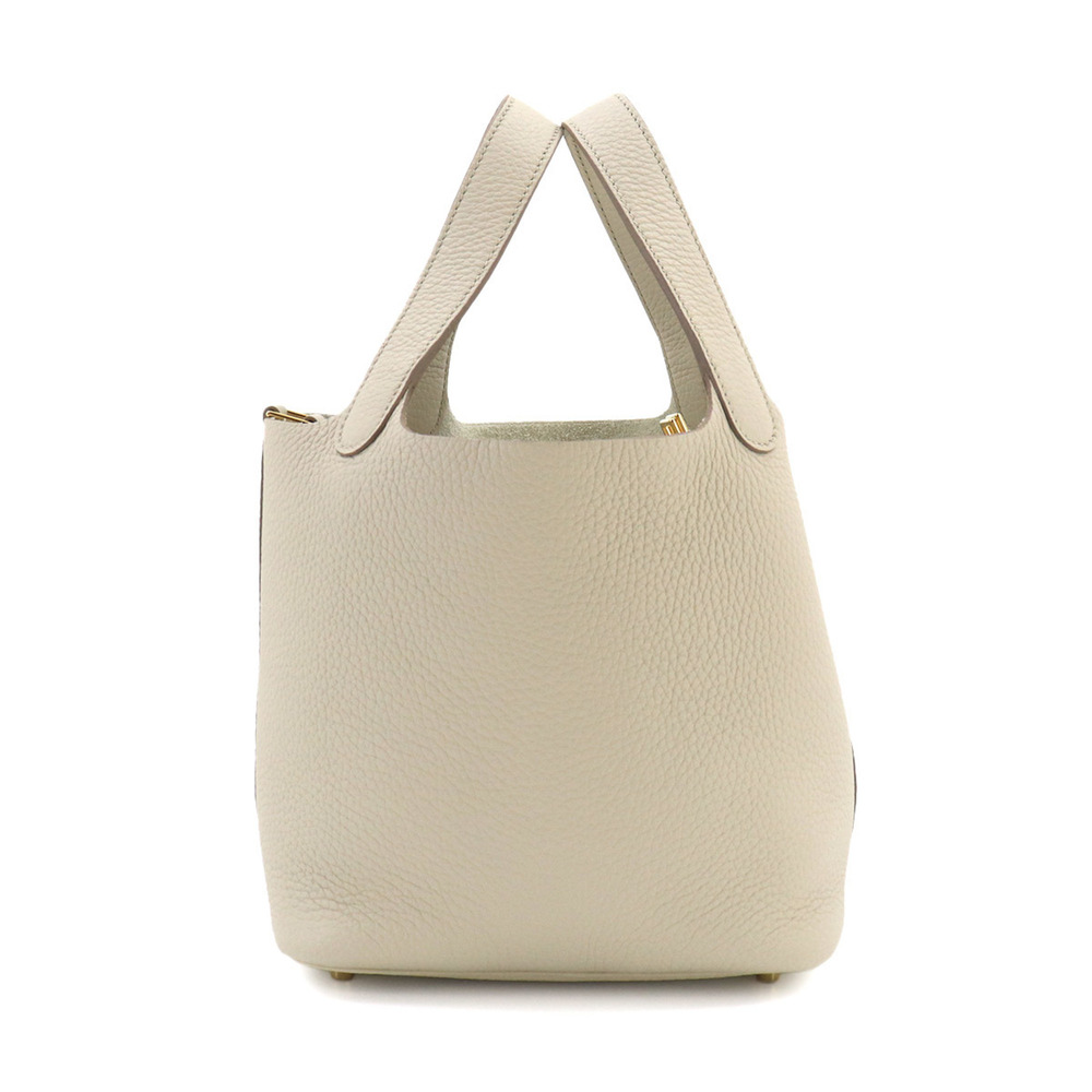 Piko Hermes Picotin Lock 18 PM Handbag, Taurillon Clemence Leather, Gold Hard...